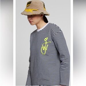 Authentic JW Anderson Logo Embroidered Stripe shirt